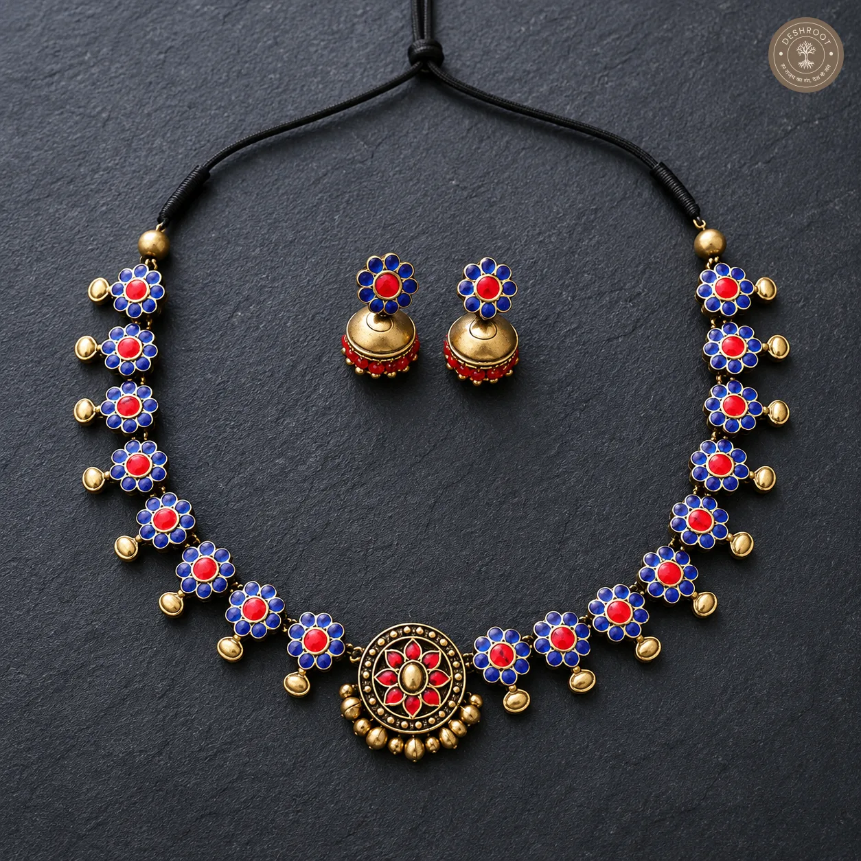 Nilavoli Terracotta Necklace | Handcrafted Tamil Nadu Terracotta Jewellery