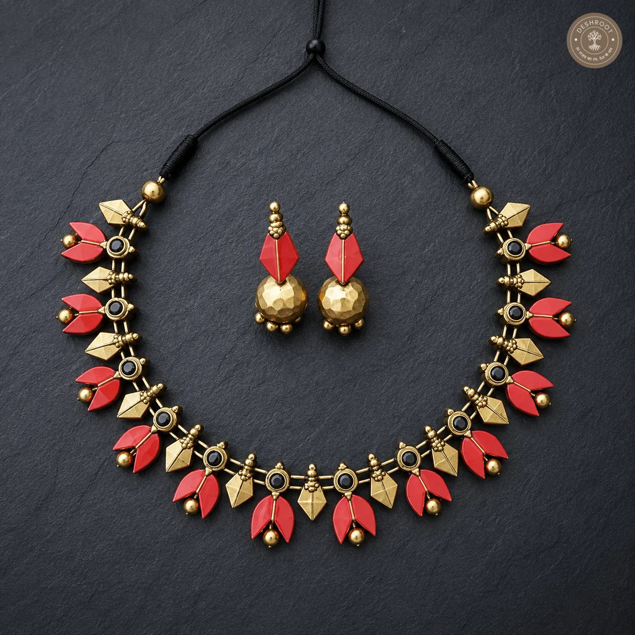 Nachiyar Terracotta Necklace | Handcrafted Tamil Nadu Terracotta Jewellery