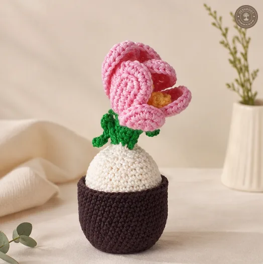 Crochet Adenium Desk Buddy