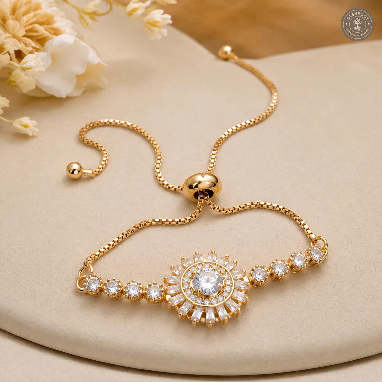 Aurelia Gold Radiance Adjustable AD Bracelet