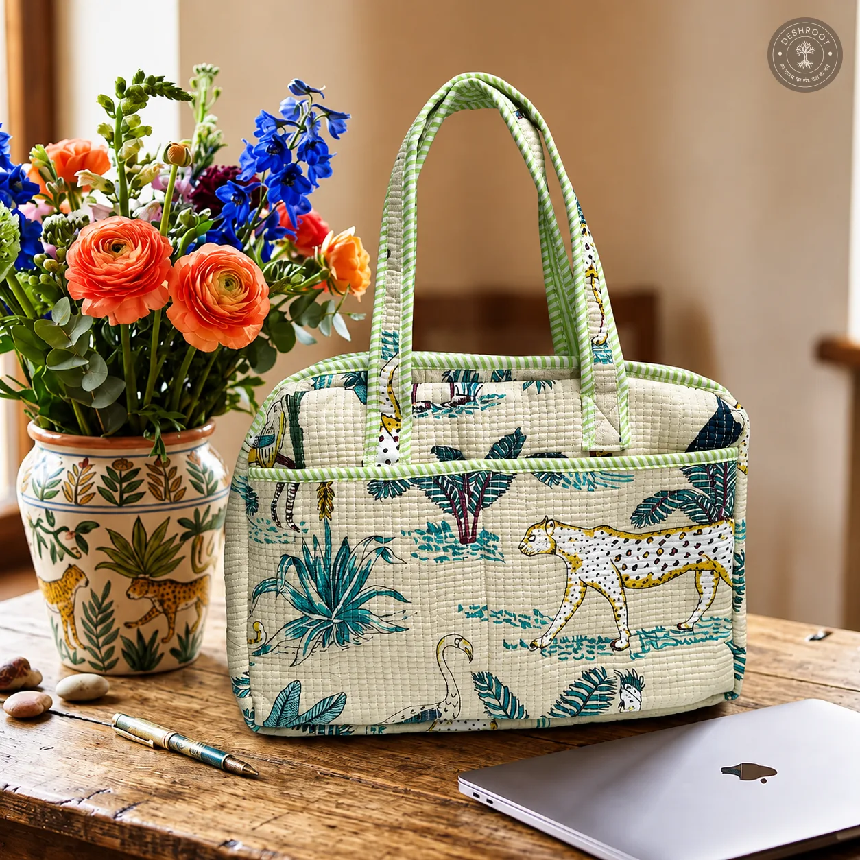 Safari Heritage Quilted Laptop Bag