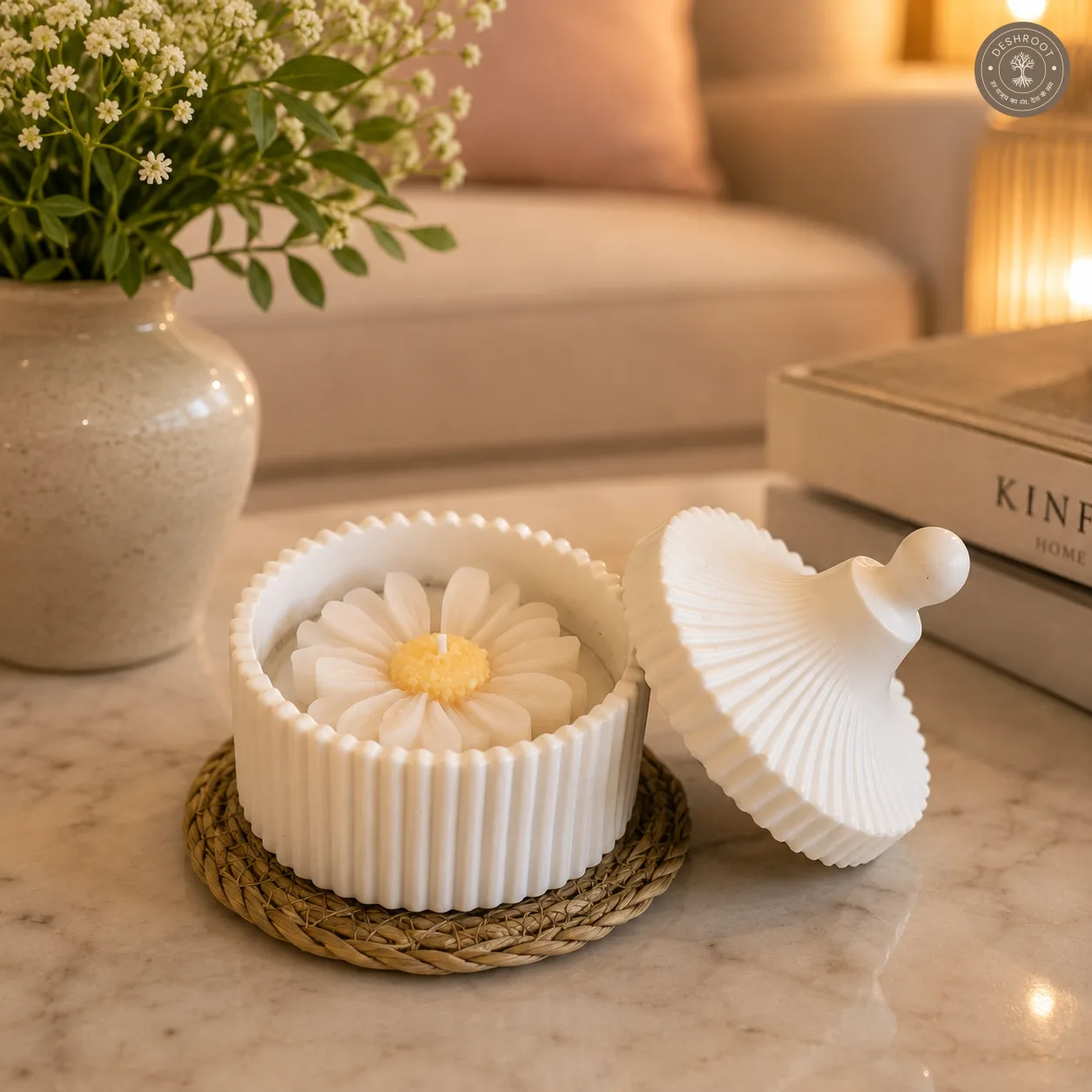 Handcrafted Daisy POP Jar Candle
