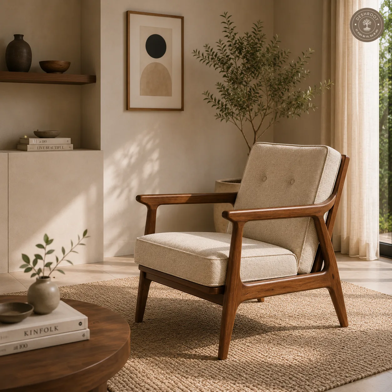 Verity Sculptural Frame Lounge Chair