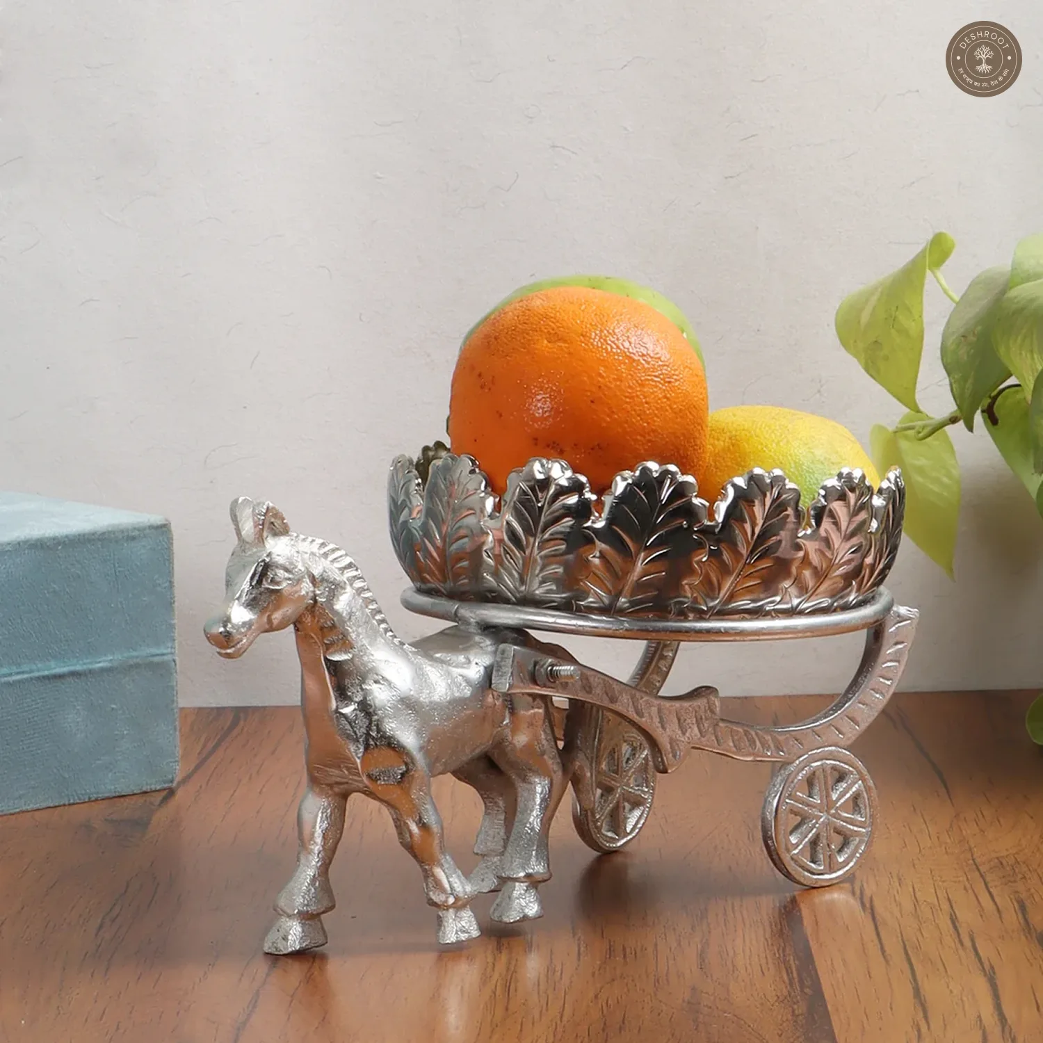 Silver Horse Cart Decorative Bowl