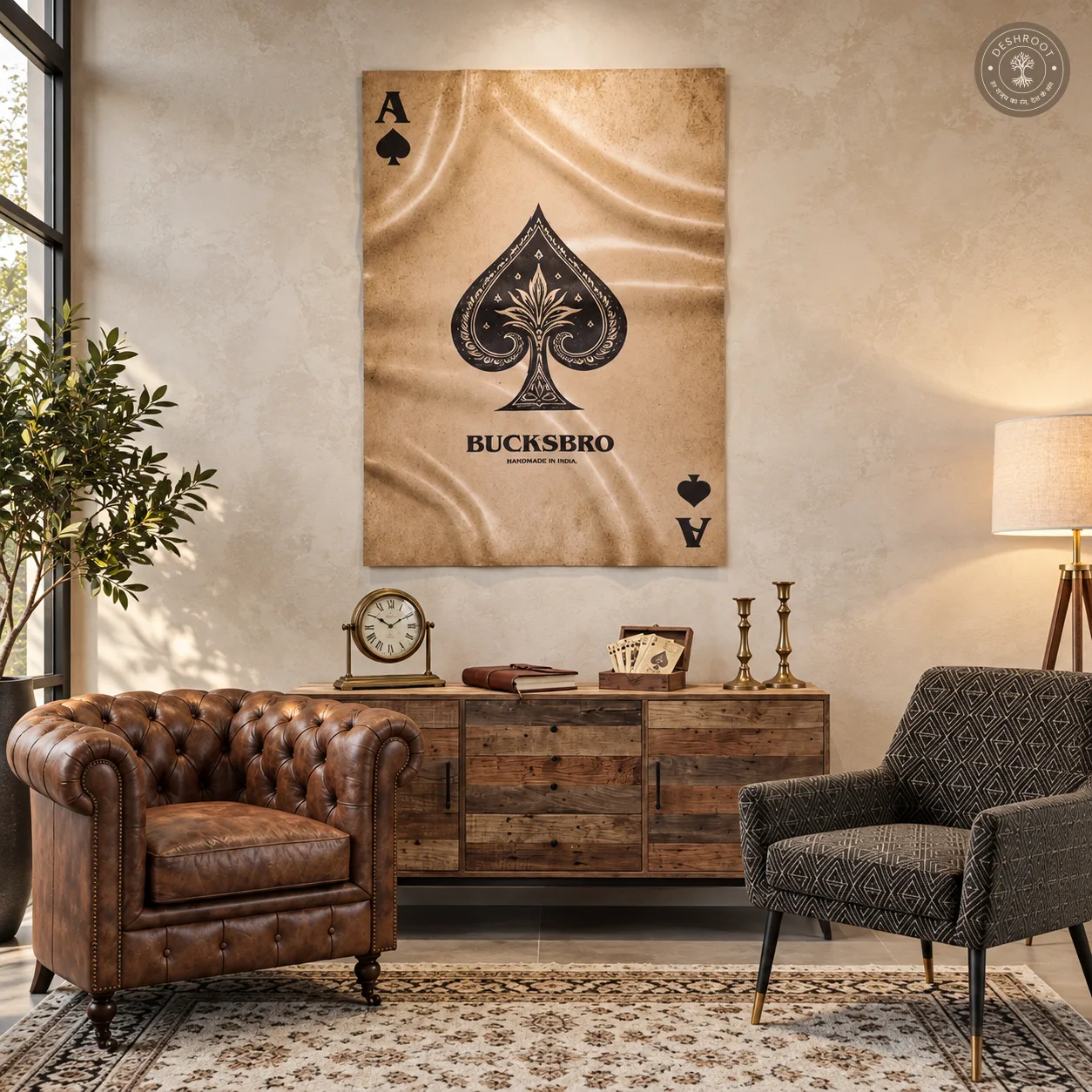 The Ace - Luxury Ace of Spades Playing Card Wall Art for Home & Office Décor