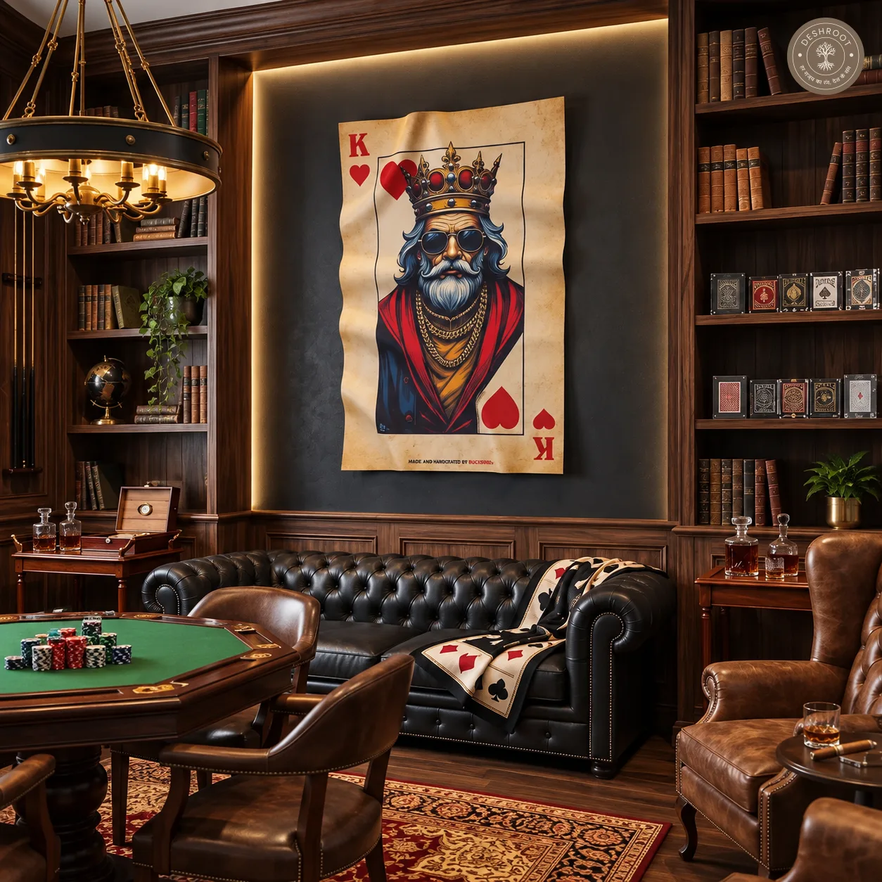 The King Playing Card Wall Art | Royal Statement Décor for Living Room, Lounge & Game Room