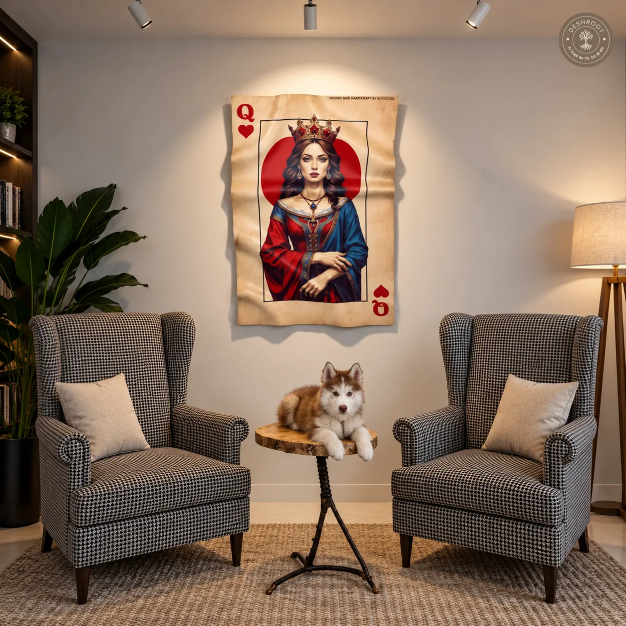 The Queen - Royal Playing Card Wall Art | Luxury Statement Décor