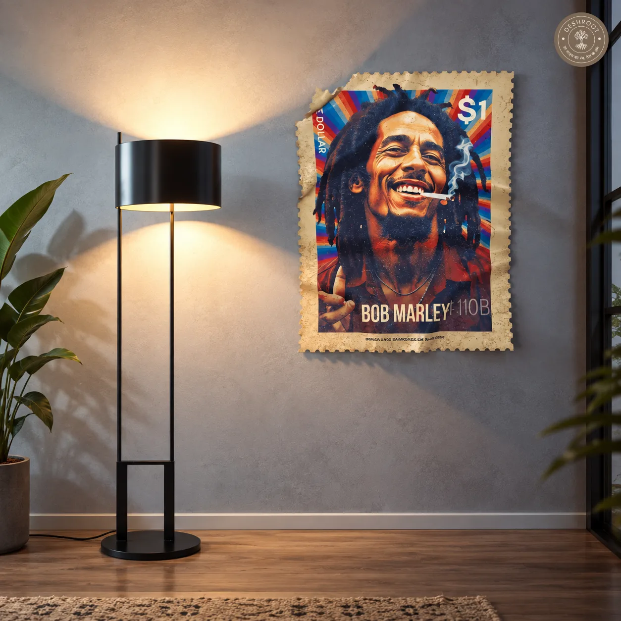The 420 - Bob Marley Reggae Legend Stamp Wall Art | Premium Music Tribute Décor