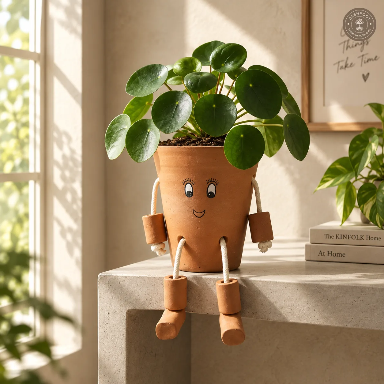Terracotta Smiley Planter