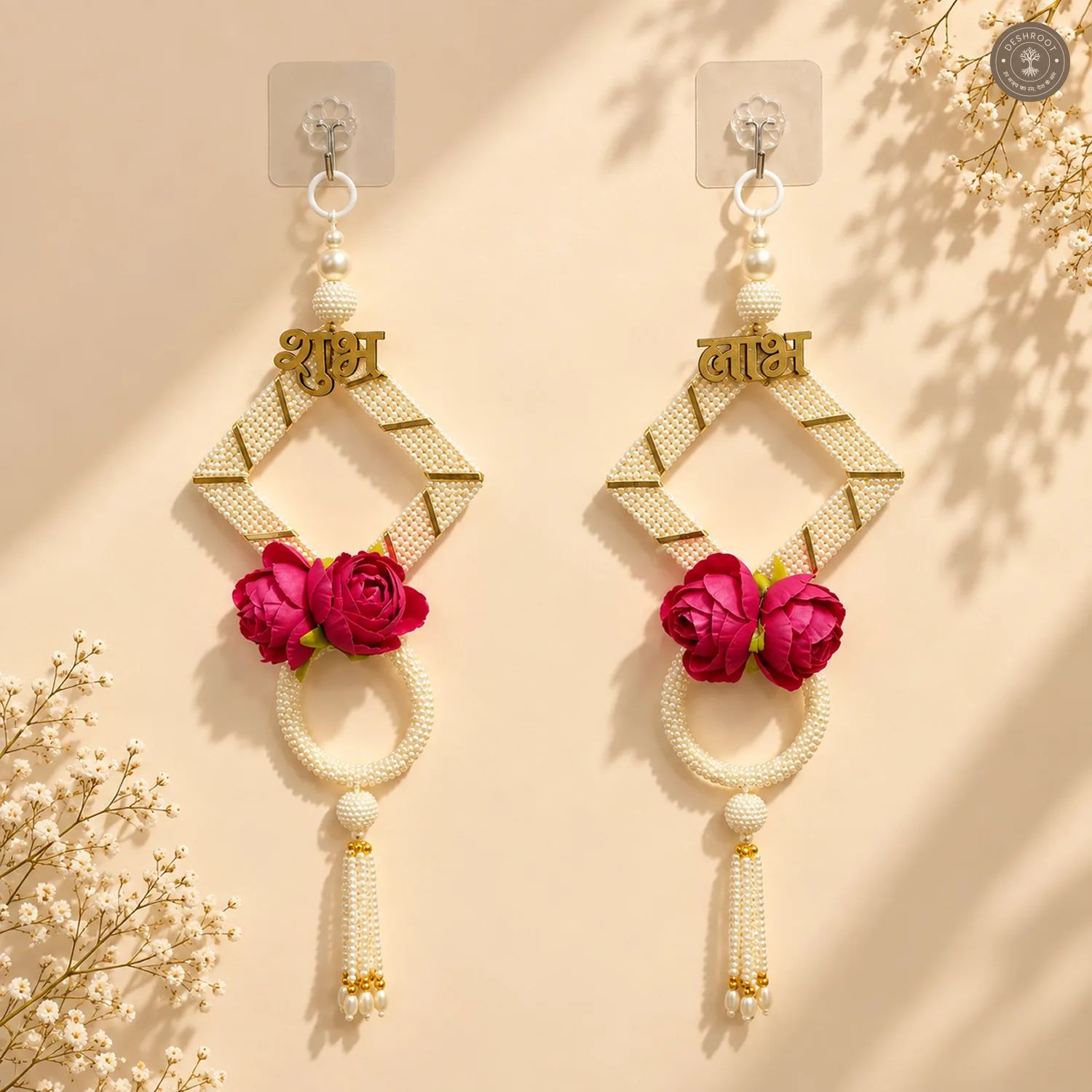Shubh Labh & Rose Wall Hanging