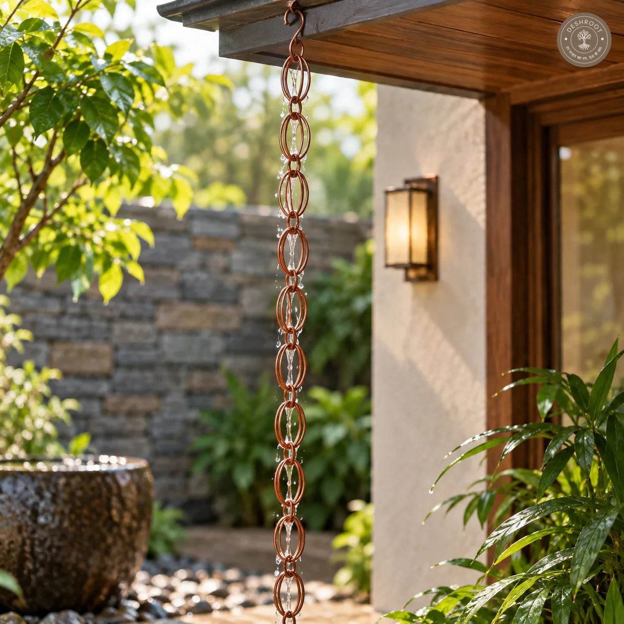 Copper Rain Chain – 11 ft
