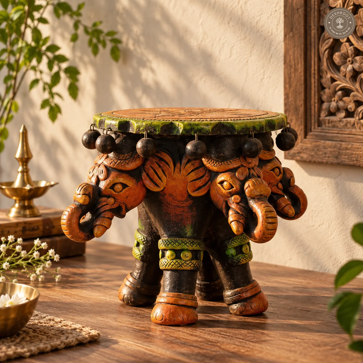Terracotta Ganesh Ji Table / Decorative Stand