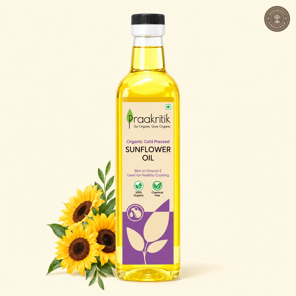 Organic Cold Pressed Sunflower Oil 500ML