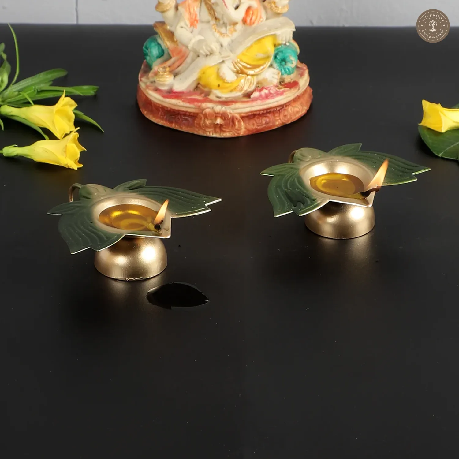 Green Lotus Dia Set of 2