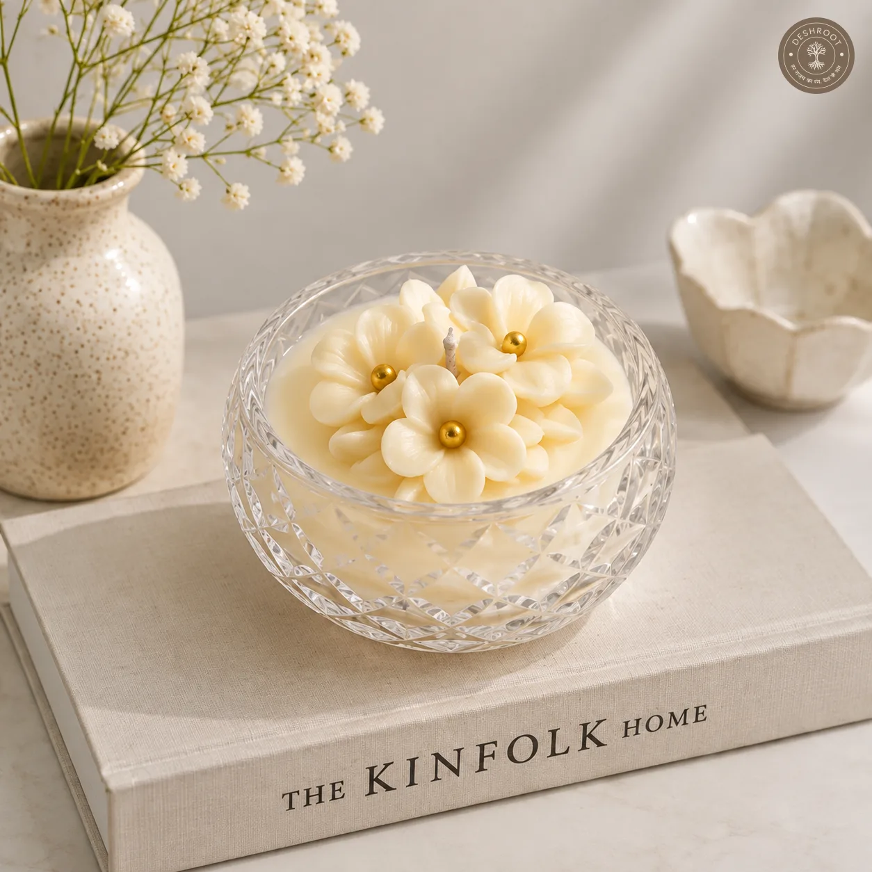 Hill Pour Vanilla Bloom Soy Wax Glass Bowl Candle