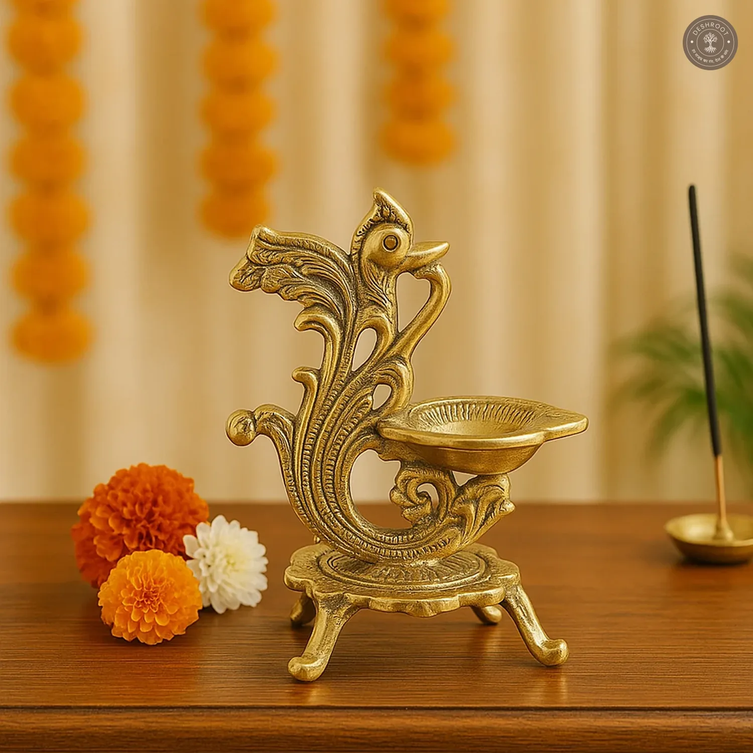 Gold ALuminum Peacock Dia
