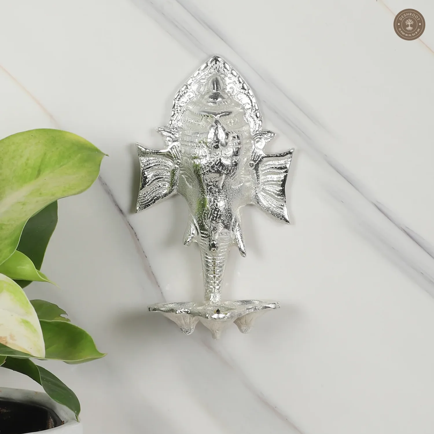 Wall Silver ALuminum Elephant DIa