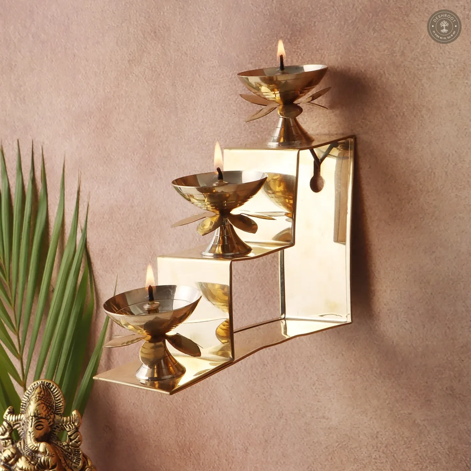 Brass Stairs Shape Diya