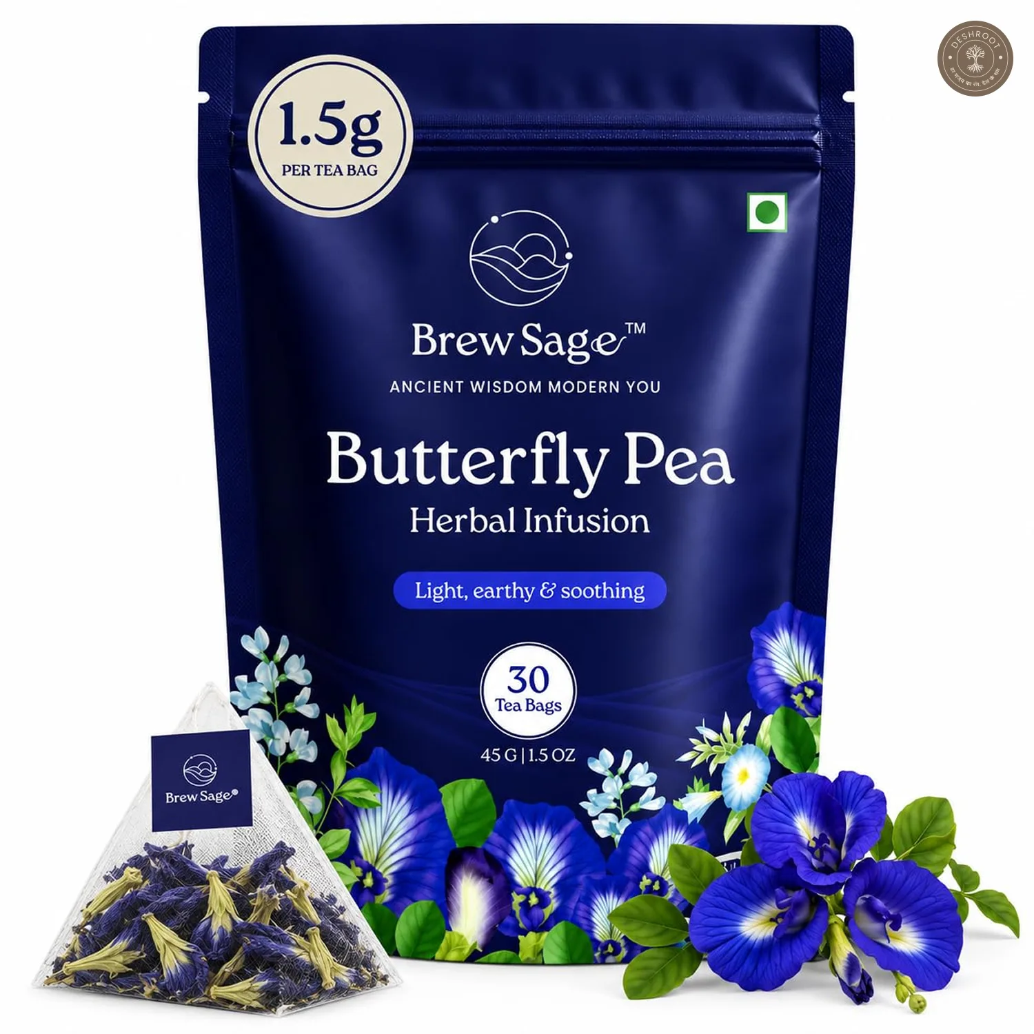 Butterfly Blue Pea Flower Tea Bags