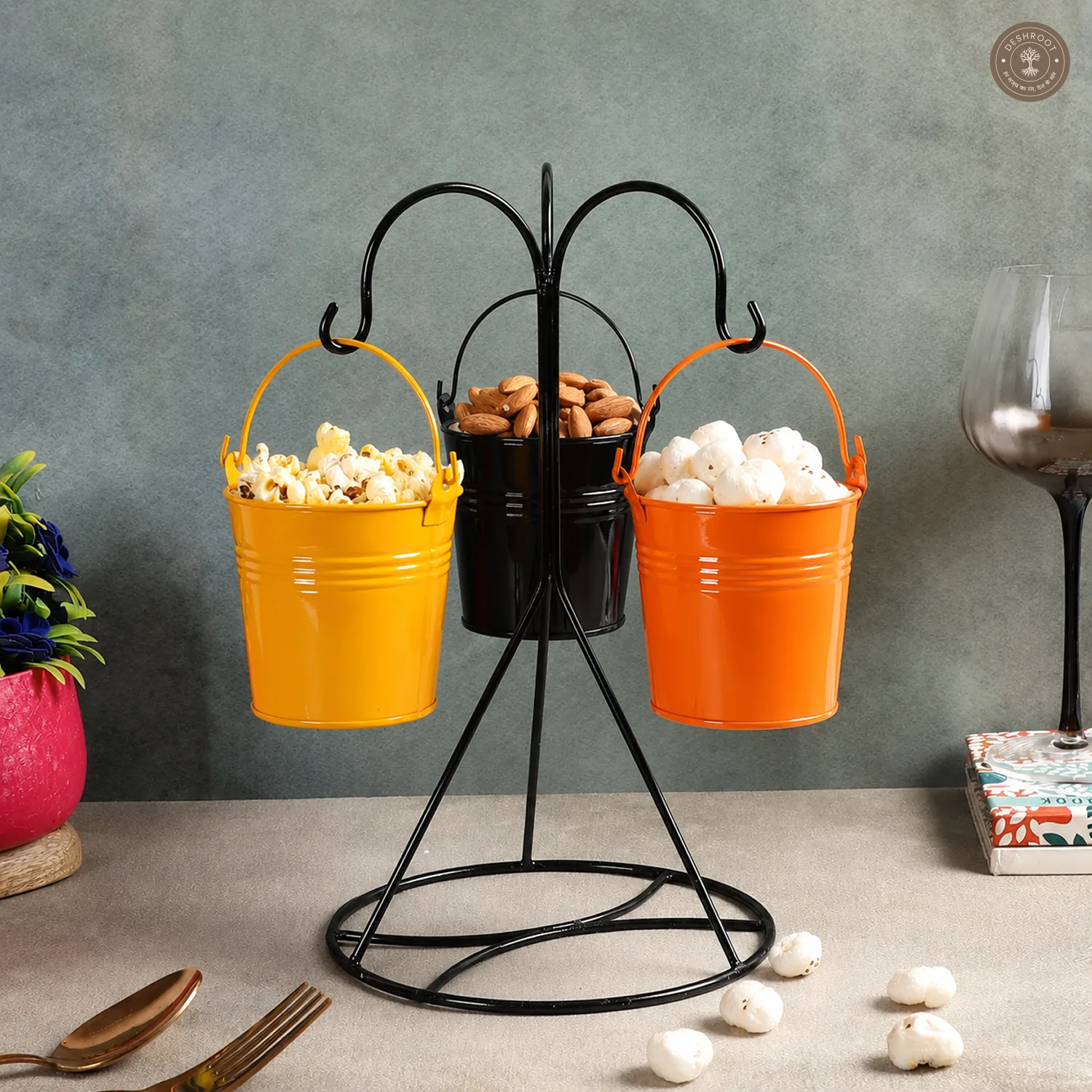 Hanging Bucket Platter Set of 3