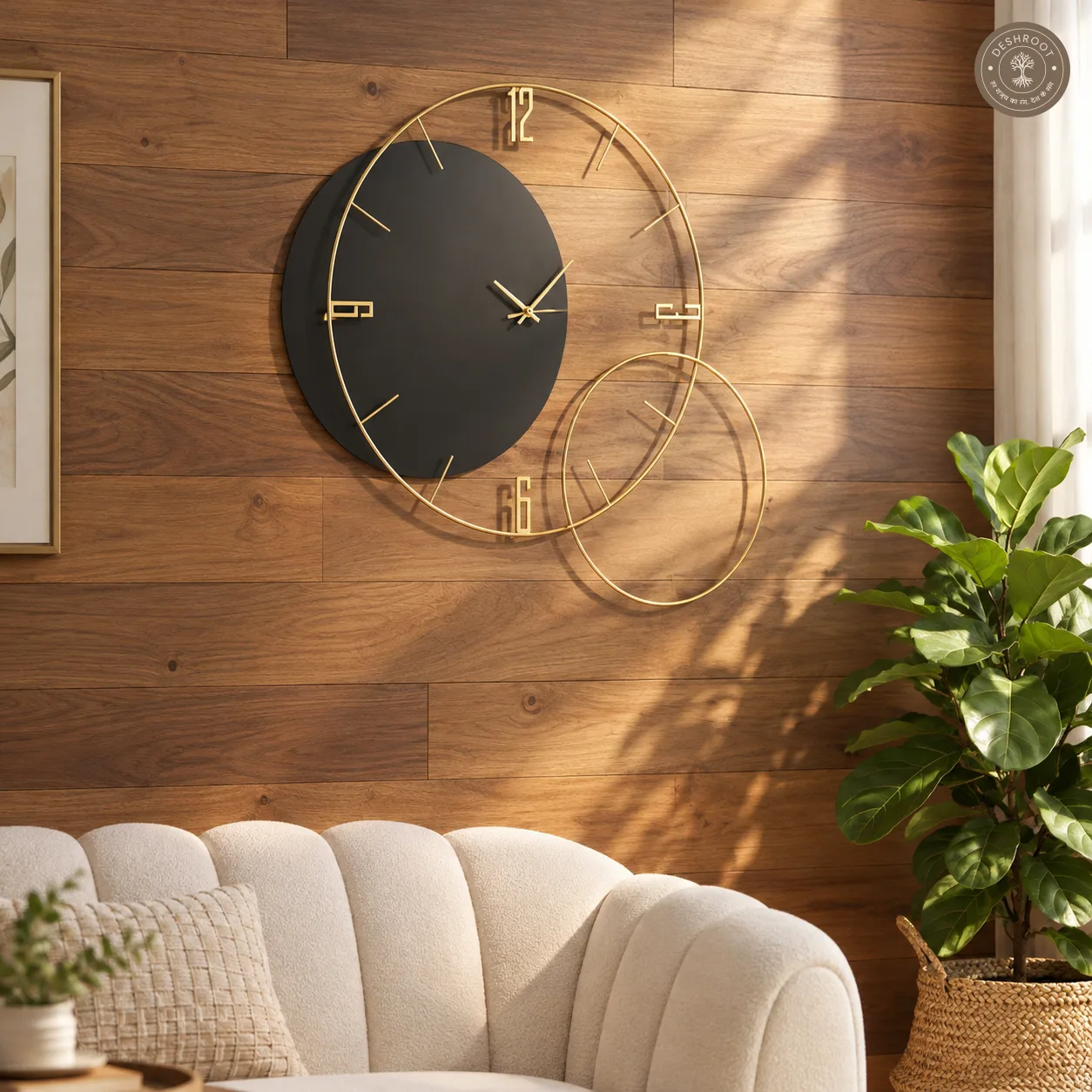 Contemporary Circular Metal Wall Clock