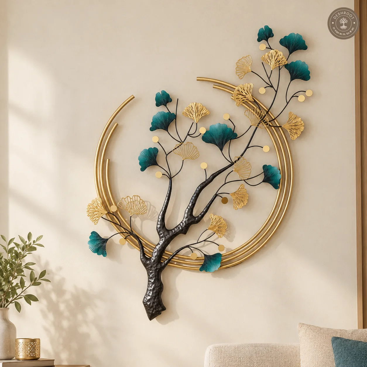 Ginkgo Leaves Metal Wall Art