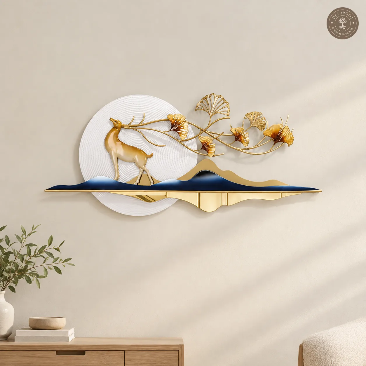 Designer Deer Metal Wall Art