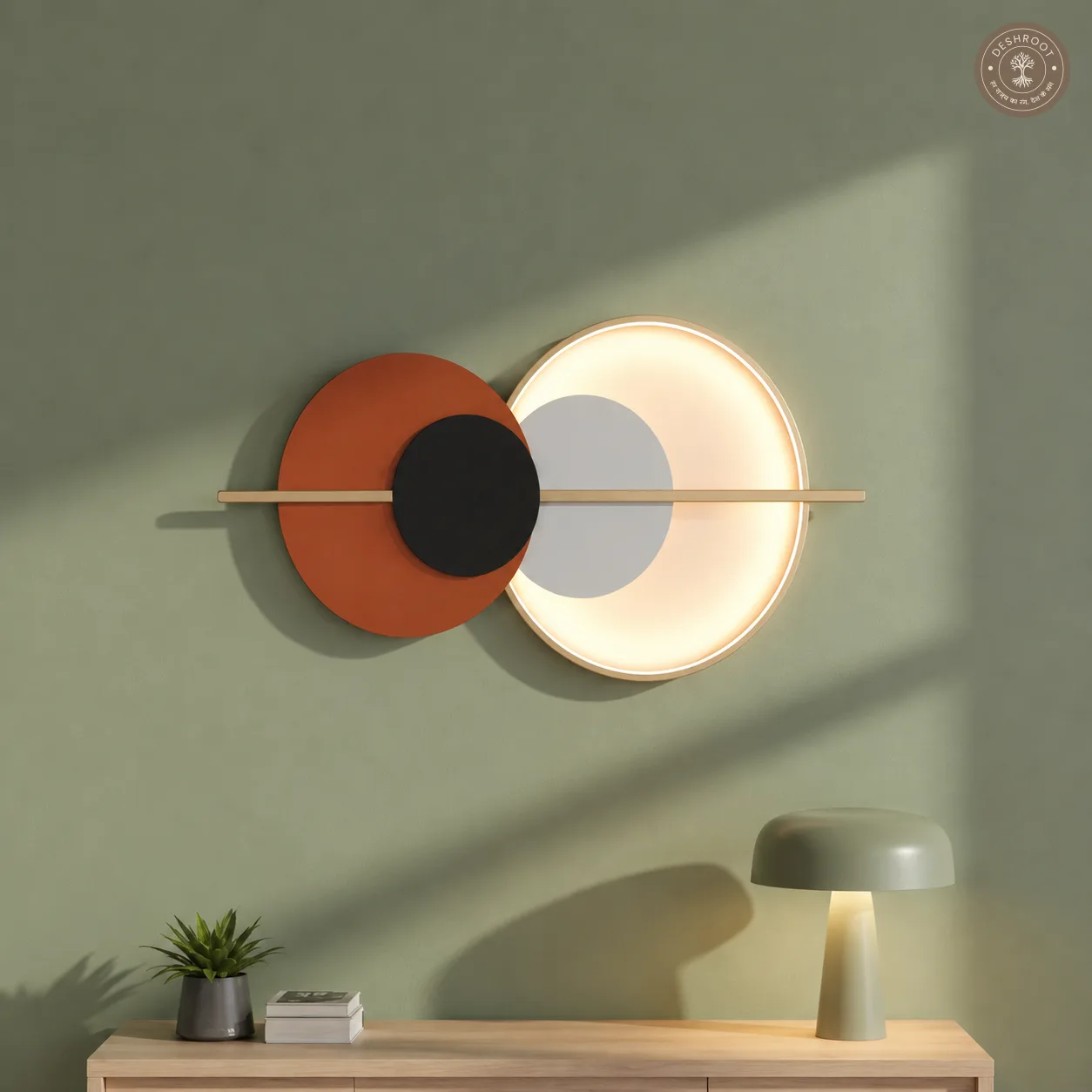 LED Circle Metal Wall Art