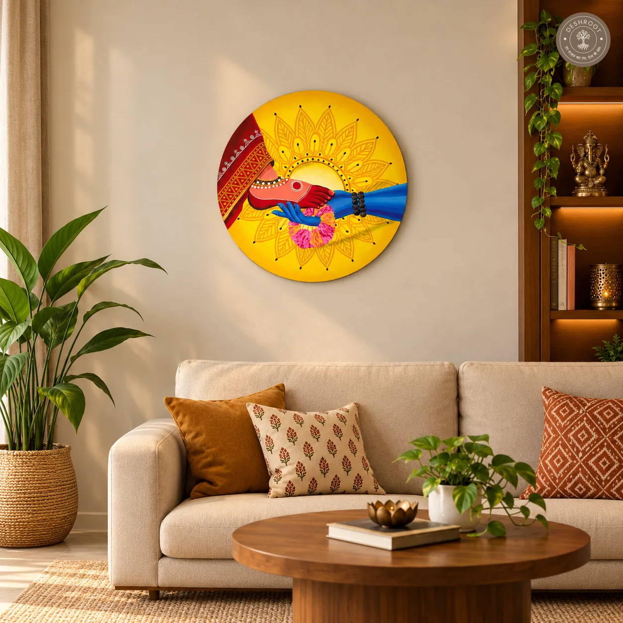 Shiv-Parvati Divine Love – Traditional Handmade Painting