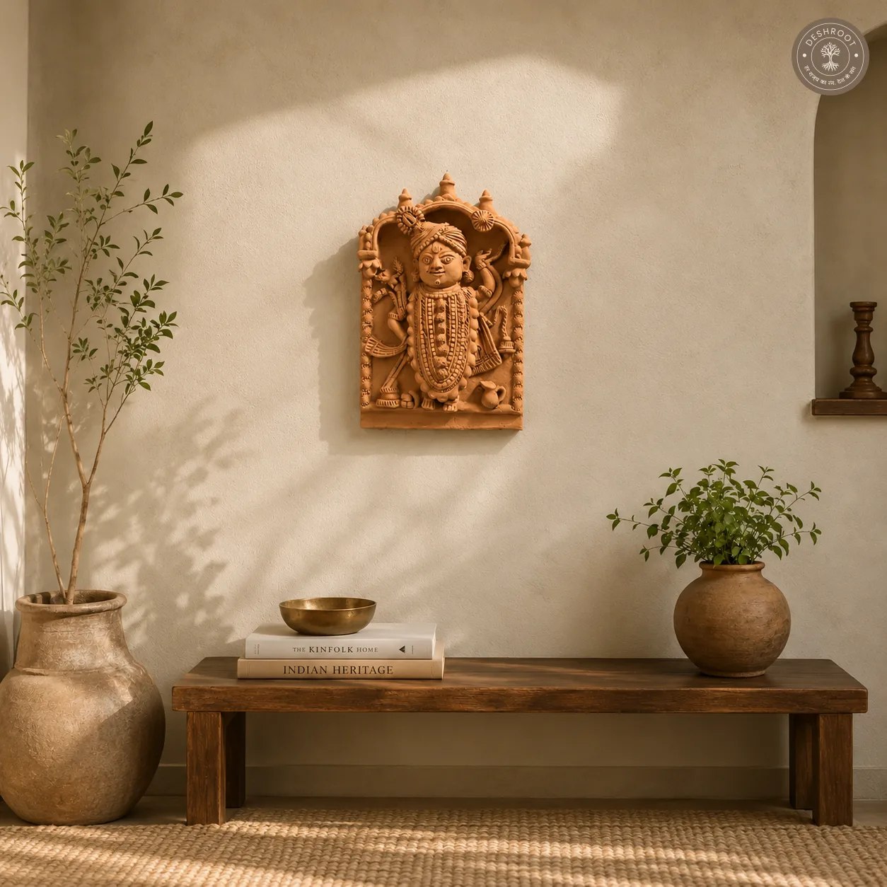 Rajasthani Handcrafted Terracotta Divine Wall Panel