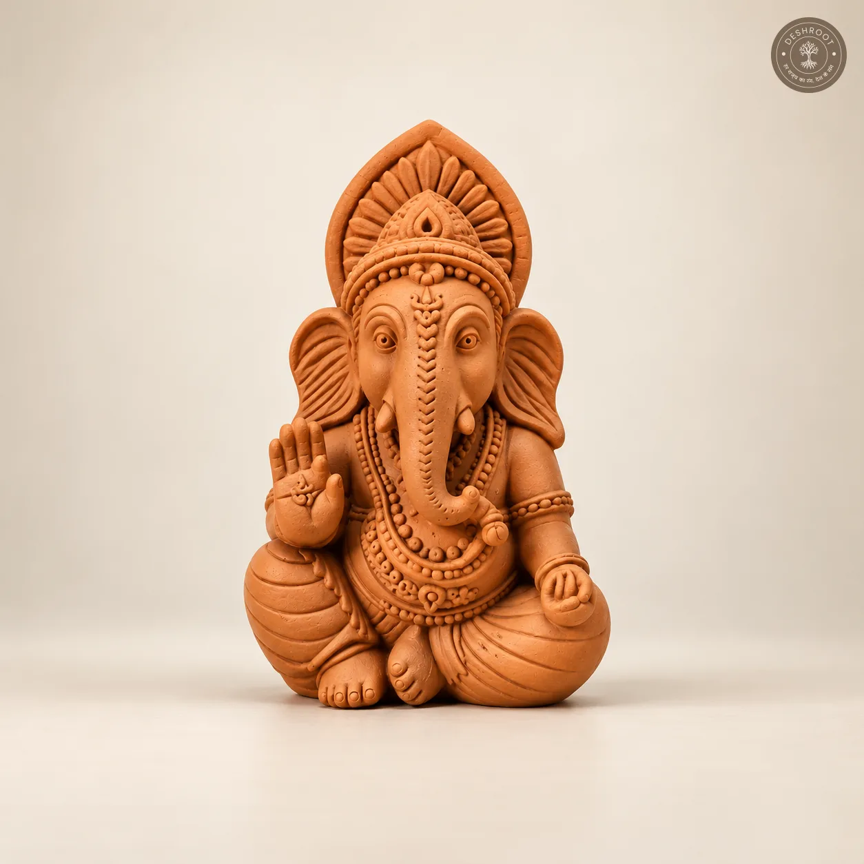 Rajasthani Terracotta Ganesha Idol – Handcrafted Ganesh Decor