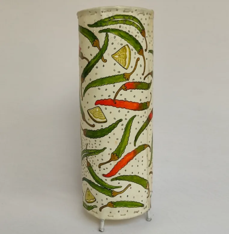 Andhra Spice Glow -18” Guntur Chili Leather Lamp
